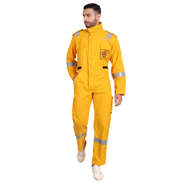 IOCL Uniform Treated FR Coverall – Yellow
