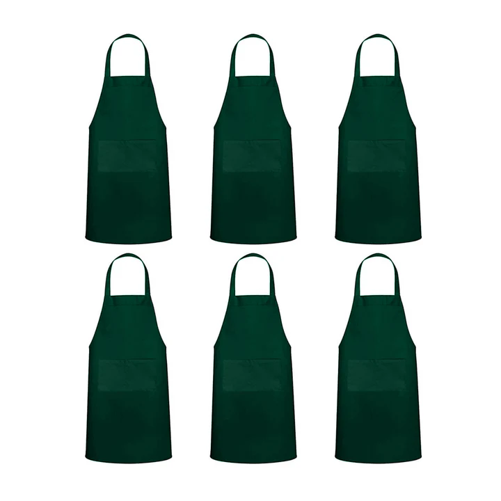 Green Aprons – Pack of 6 (Personalisation available)