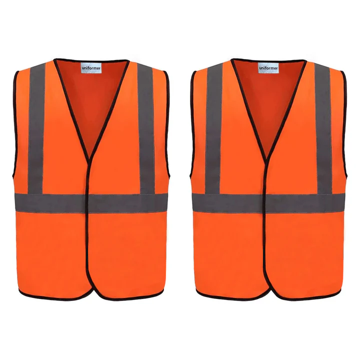 Pack Of 2 Reflective Safety Jacket – Orange