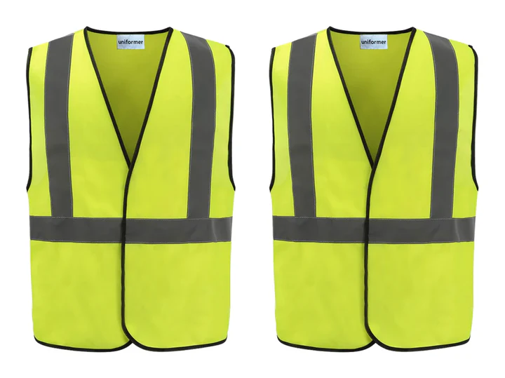 Pack Of 2 Reflective Safety Jacket – Yellow