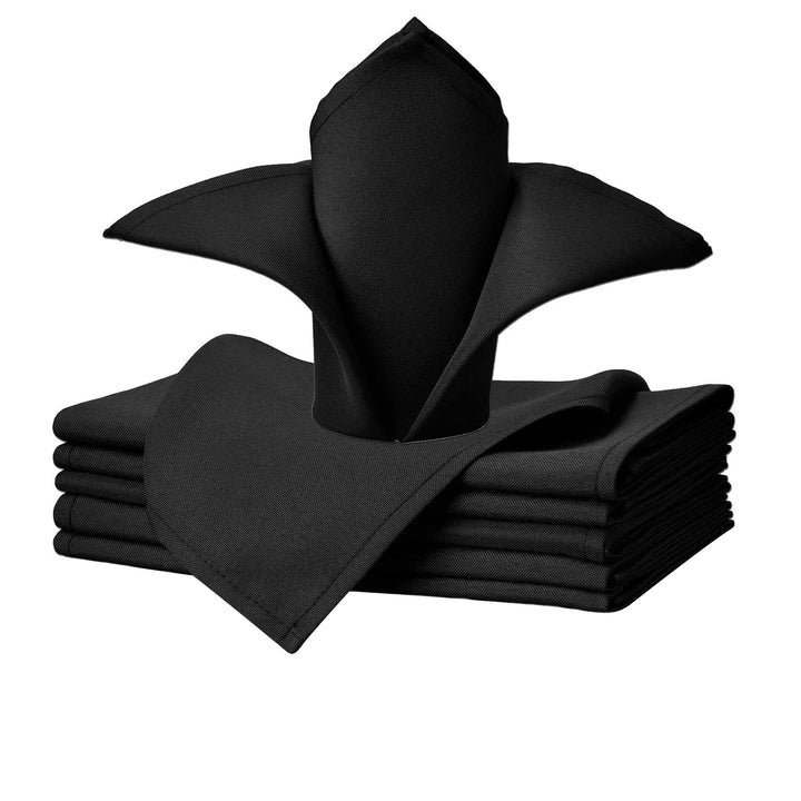 Black Table Napkins – Pack of 6(Personalisation Available)