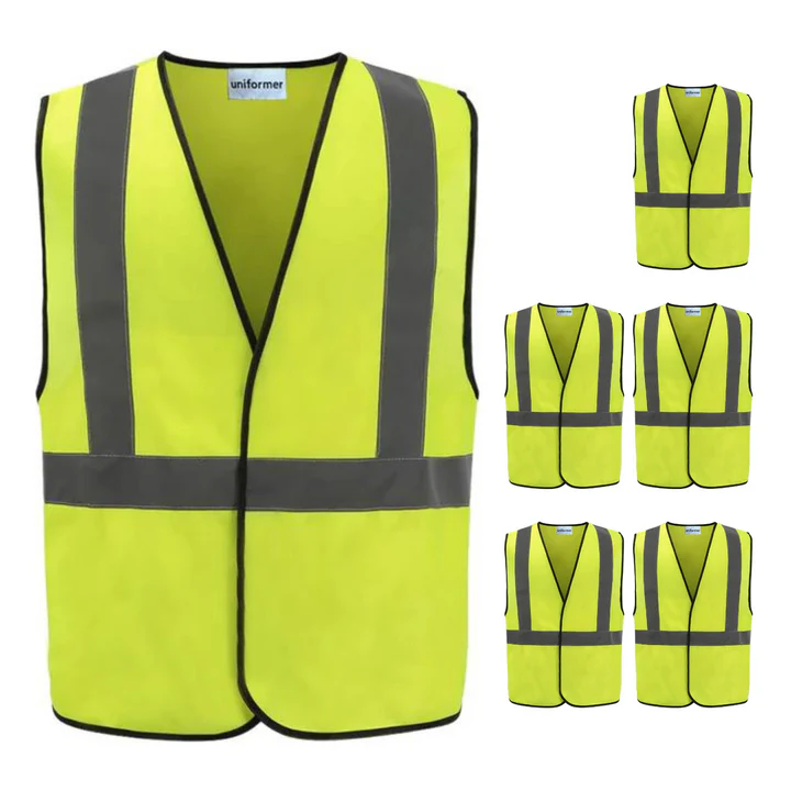 Pack Of 5 Reflective Safety Jacket – Yellow